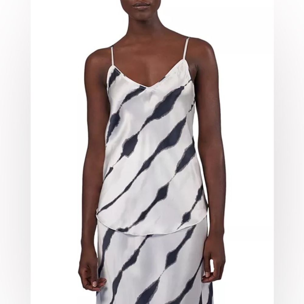 ATM tie dye silk camisole black and white large